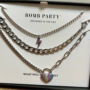 Bomb Party BLACK BOX RBP5807 She’s Lightening in a Bottle Luxe Layers Heart Set